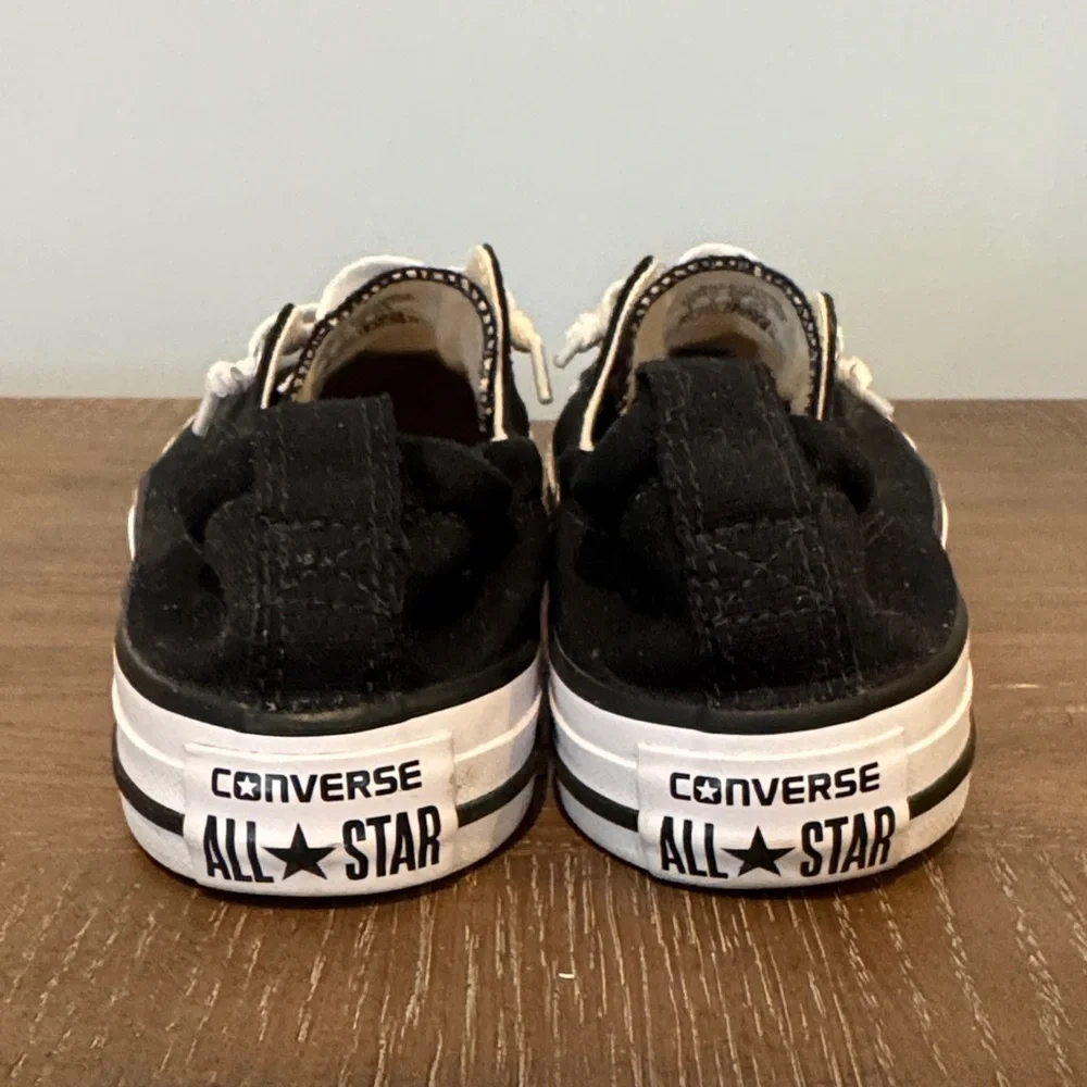 Converse Slip On  Sneakers - Black & White Sz 8 - Picture 3 of 5